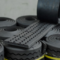 Hand stitched, orange leather long wallet.