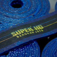 Hand stitched, orange leather long wallet.